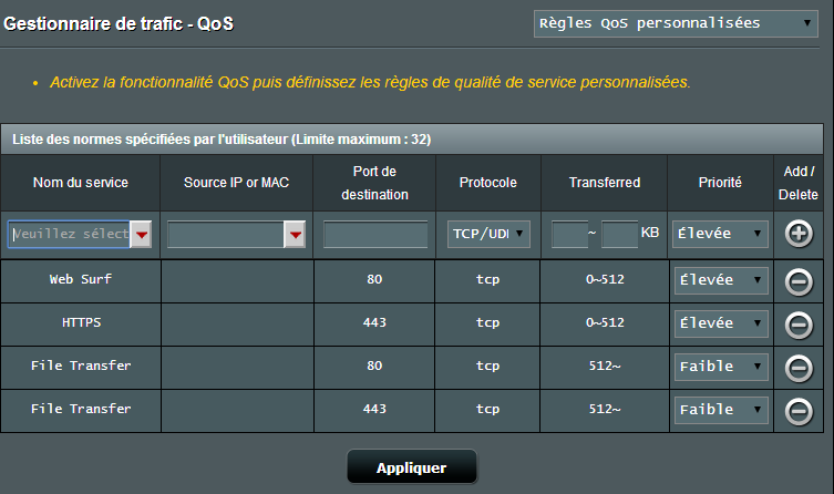 13309idafdcf87dec2623c.png Gestion du traffic - QOS - Règles personnalisées.PNG
