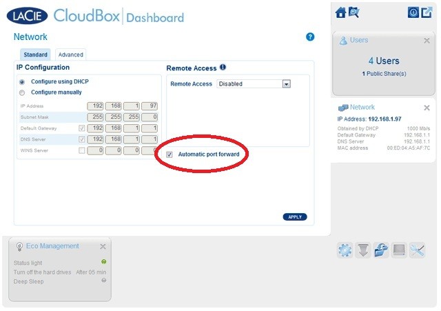 Cloudbox network setups