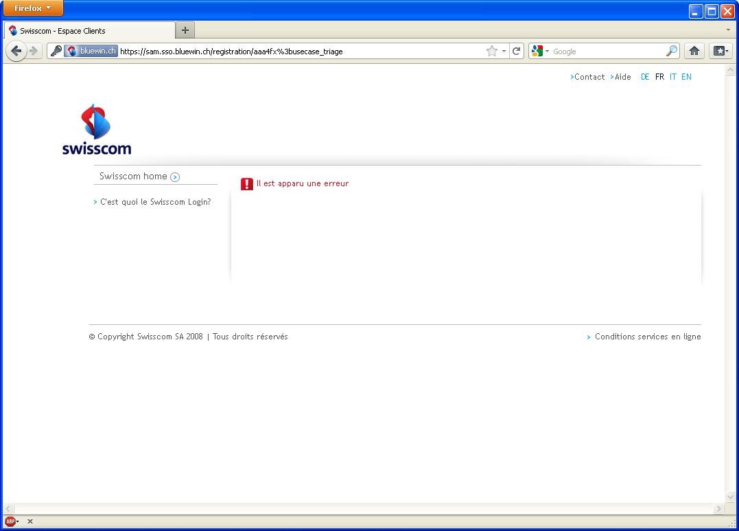 xtra-zone swisscom login 3 - erreur.JPG