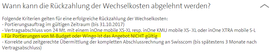 Wechselangebot