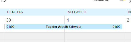 1. Mai beginnt schon am 30.4.