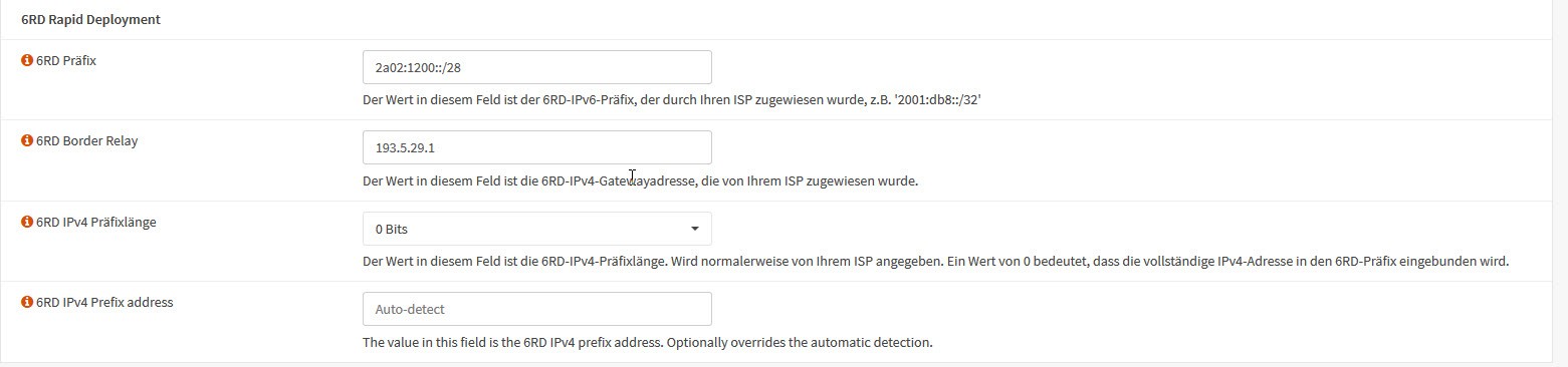 OPNsense WAN-Interface