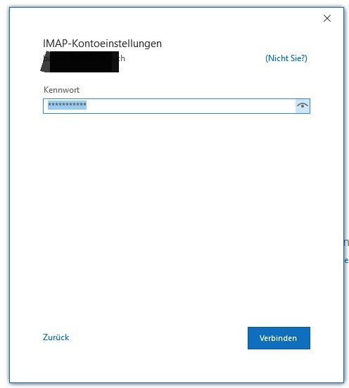 Das Kennwort wurde im Kundenbereich geändert.