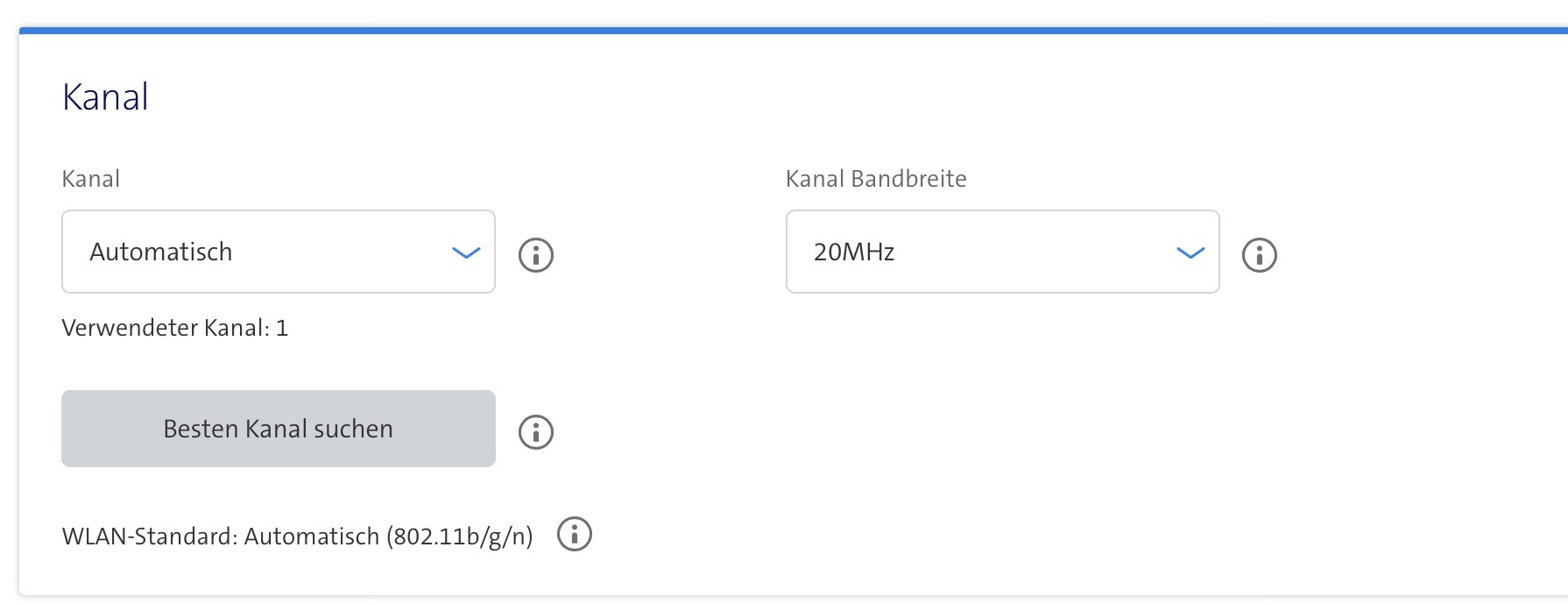 Einstellungen 2.4 GHz