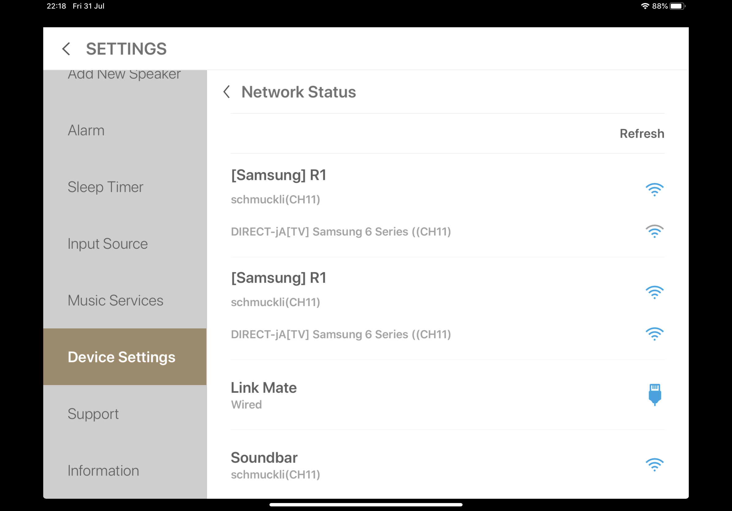 Status nach Umstellung auf das 2.4 GHz Netz