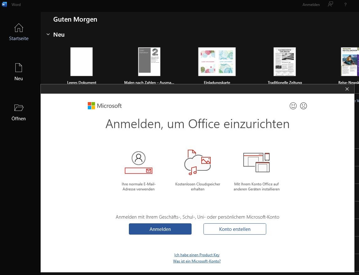 Bild 1 um Office zu aktivieren