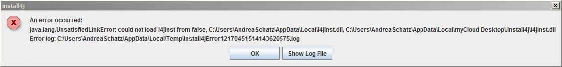 4.) uninstall.exe Fehlermeldung