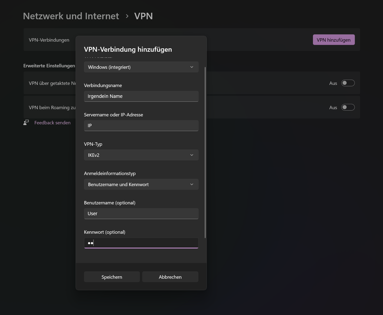Winn1 mit VPN-IKVe2