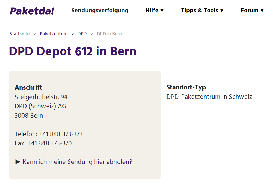 2024-10-18 16_52_14-DPD Depot 612 in Bern - DPD-Paketzentrum.png