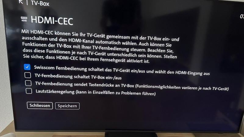 TV-Box schaltet per HDMI-CEC Geräte aus statt Standby